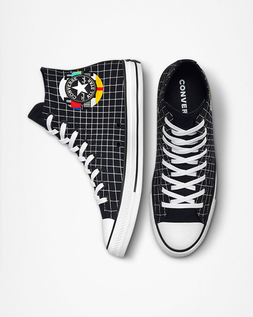 Men's Converse Chuck Taylor All Star Color Grid High Top Shoes White / Multicolor / Brown | AU 8043EV